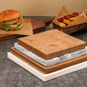 กระดาษห่ออาหารเคลือบแว็กซ์กันไขมันสำหรับเบอร์เกอร์ แซนวิช และขนมอบ ขนาด 38gsm 40gsm พิมพ์ลายตามสั่ง ขายส่ง - Product Image 1