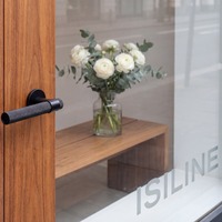 Ensemble de poignées de porte symétriques en laiton noir mat pour entrée d'appartement, chambre d'hôtel, avec mécanismes de verrouillage et barres de traction