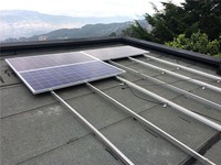 Kit de montage solaire en alliage d'aluminium anodisé argenté, sur mesure (taille et logo OEM), incluant rail PV, pied en L, pince intermédiaire et pince d'extrémité