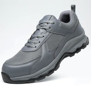 Zapatos de Seguridad Grises de Corte Bajo para Hombre, Venta Directa de Fábrica, Impermeables, Estilo Personalizado, Alta Densidad, Resistentes al Desgaste - Product Image 4