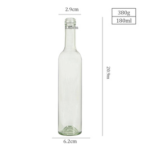 Botellas de Vino de Vidrio Decoradas Transparentes de 180 ml con Logotipo Personalizado Elegante al por Mayor, Botellas de Vidrio Grandes para Champán con Corcho - Product Image 6