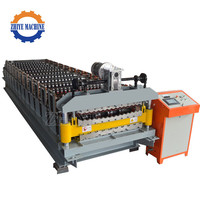 Machine de formage à rouleaux à double couche pour profilés en acier IBR, contrôle automatique par PLC, machine de formage à rouleaux à double couche