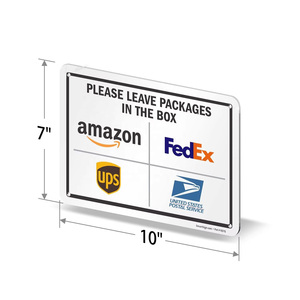 Securun 2025 panneau de signalisation robuste en aluminium durable sérigraphié pour la livraison de <span class=keywords><strong>colis</strong></span> USPS/FedEx/<span class=keywords><strong>UPS</strong></span> - Product Image 2