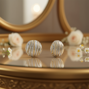 Pendientes Clásicos de Dos Tonos con Perlas, Chapados en Oro, Aleación de Zinc, Joyería de Moda para Mujer - Product Image 2