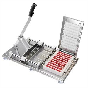 Apariencia agradable escritorio Manual pollo carne Satay Kebab pincho máquina barbacoa sesgar hacer caja - Product Image 1