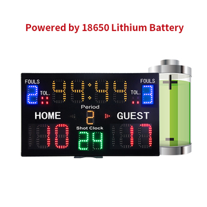 18650 được xây dựng trong pin hoặc Type-C cung cấp điện xách tay scoreboard <span class=keywords><strong>LED</strong></span> điện kỹ thuật số bóng rổ scoreboard với 24S bắn đồng hồ - Product Image 4