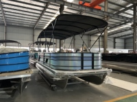 12-14 personnes bateau ponton 25ft 26ft Sport plaisir ponton flottant ponton bateau avec moteur