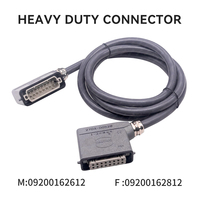 Kabel konektor pekerjaan berat 16Pin steker kelenjar tahan air dengan HARTING Plug untuk mesin cetak injeksi