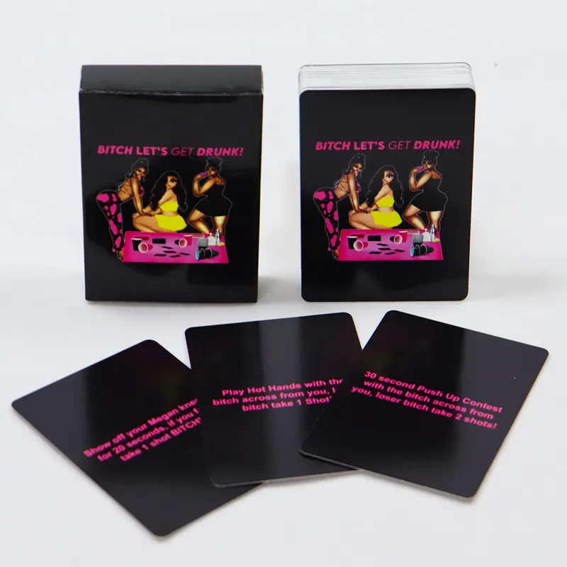 Cartão de jogo personalizado para mulheres, jogo de cartas para bebidas e namoros, jogo de papel divertido para adultos e mulheres