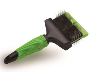 Double Sided Slicker Pet <b>Brush</b> Stainless Steel Dog Grooming <b>Brush</b> Ergonomic Grip Deshedding Comb for Daily Coat Care - Product Image 4