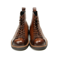 Bottes Martin à tige courte 6-4 pour hommes, bottes de travail Amekaji, couleur patinée à la main, cuir véritable, bottes courtes rétro