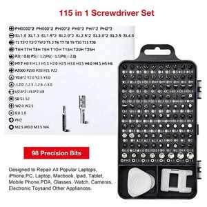 Jeu de tournevis multifonctionnel de haute qualité 115 1 pour réparer tous les ordinateurs portables <span class=keywords><strong>iPad</strong></span> téléphones mobiles PDA lunettes montres etc. - Product Image 5