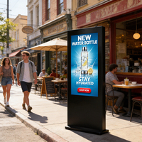 Tótem Digital para Exteriores, Pantalla Publicitaria Resistente al Agua IP65 para Tiendas Minoristas y Promoción de Información Pública