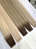 Extensions de cheveux humains de haute qualité 100% naturels, trame plate volumisante, double tirage