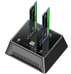 मूल USB3.1 M.2 करने के लिए SATA SSD क्लोन डॉकिंग स्टेशन चुप उच्च-गति प्रशंसक बाहरी हार्ड ड्राइव संलग्नक