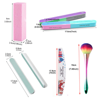 Lot de 20 pièces pour soins des ongles festifs de Noël : Lime à ongles, Bande abrasive et polissante, Bloc éponge polisseur à ongles, Brosse à ongles pour éliminer la poussière