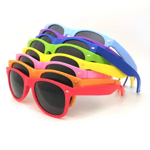 2024 fashion wholesale colored sunglasses Custom logo printing promotion kids sun glasses