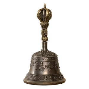 Campana y Pilón de Latón Vintage al por Mayor, Herramienta Sonora, Campana de Mano para Sanación Espiritual - Product Image 1