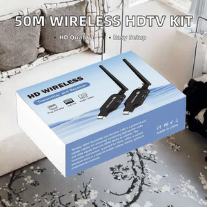 Trasmettitore e Ricevitore Wireless HDTV in Plastica da 50M, Estensore per Proiettore, Riproduzione Audio e <span class=keywords><strong>Video</strong></span>, Ricetrasmettitore - Product Image 2