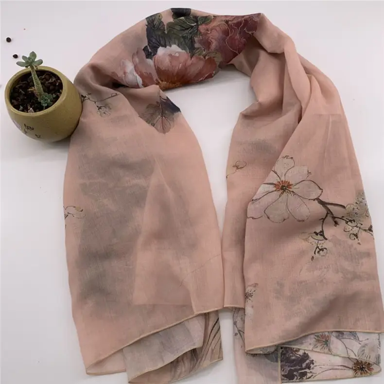 factory in china wholesale woven bamboo muslin neck scarf fabric patterned muslin fabric sprigged muslin fabric