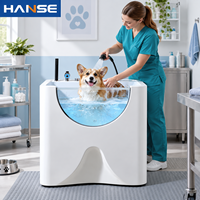 Baignoire de Luxe pour Animaux de Compagnie avec Jets de Massage à Bulles, Portable, pour Chiens et Chats, avec Drain