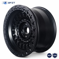 Jante en aluminium noir mat 18x8 ET40 5x114.3 64.3 CB avec motifs de rayons personnalisés, jante en alliage de rechange pour SUV et berlines japonaises, vente en gros