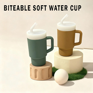 Cangkir bayi Sippy dengan tutup sedotan silikon Kualitas Makanan bebas BPA piring ramah lingkungan pelatih susu aman cangkir makan makanan ringan - Product Image 3