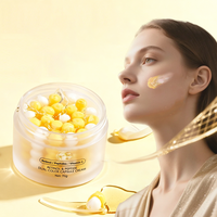 Crème de Nuit Visage en Capsules Bicolores Effet Perle, Peptide de Marque Propre, Vitamine C, Énergie Anti-Âge, Éclaircissante, Pour Tous Types de Peau