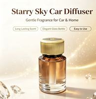 Diffuseur d'arômes intelligent de luxe pour voiture, fixation sur grille d'aération, désodorisant portable en verre, projection de lumière étoilée décorative