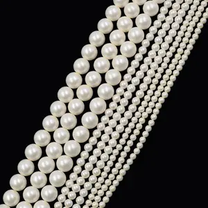 Bargeld Ware raue weiße Perlenperlen volle Größe Perle für Schmuckherstellung zuverlässige Qualität