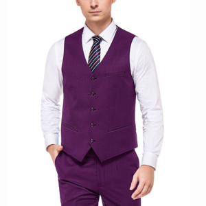남성용 캐주얼 클래식 수트 베스트, 포멀 V넥 수트 베스트, 고급 웨이트 베스트 수트, 솔리드 컬러 웨이스트코트 - Product Image 2