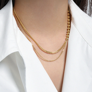 Wuqie minimalista asimmetrico catena <span class=keywords><strong>girocollo</strong></span> in <span class=keywords><strong>argento</strong></span> Sterling 925 tondo tallone catena laterale collana per le donne - Product Image 5