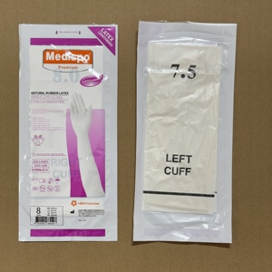 قفازات لاتكس طبية معقمة للاستخدام مرة واحدة خالية من البودرة، قفازات مطاطية طبيعية معقمة للفحص النسائي - Product Image 6