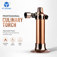 YIZHENG Chalumeau de cuisine professionnel réglable multicolore pour crème brûlée, à gaz butane, coupe-vent