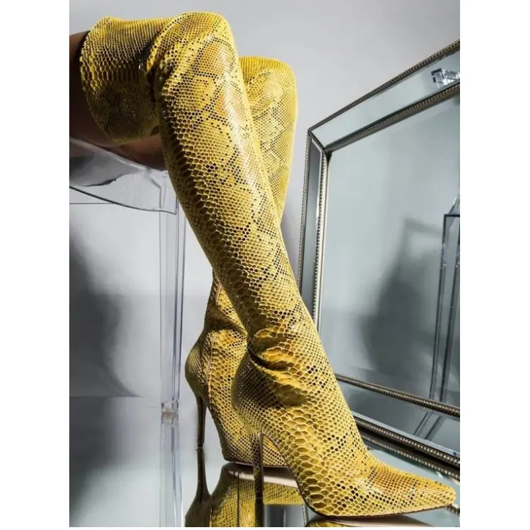 New Arrival Sexy Lady High Heel Thigh Boots Women'S Stiletto Stretch High Heel Boots