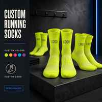 Chaussettes de sport personnalisées à faible MOQ, respirantes, performantes, pour la course, le cyclisme, avec compression et coussinets en nylon, pour le trail