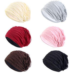 Automne Streetwear <span class=keywords><strong>Bonnet</strong></span> dame <span class=keywords><strong>bonnet</strong></span> <span class=keywords><strong>de</strong></span> <span class=keywords><strong>nuit</strong></span> tête enveloppement <span class=keywords><strong>coton</strong></span> solide plié bonnets chapeau pour les femmes - Product Image 6