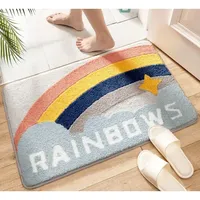 Tapis de sol super doux et moelleux à motif de dessin animé pour salle de bain et toilettes, antidérapant, décoration animale mignonne pour la maison