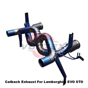 Vortex Bolt On Titanium Straight Exhaust for Lamborghini EVO STO Factory Wholesale Performance Racing Catback V10 <b>Kit</b> - Product Image 2