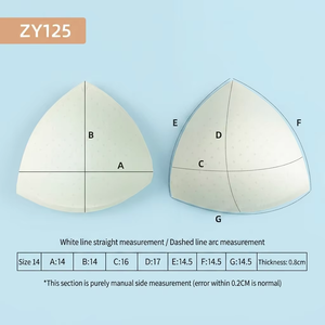 Inserti Premium per Reggiseno Bikini a Triangolo, Impermeabili, Traspiranti, <span class=keywords><strong>Push</strong></span>-<span class=keywords><strong>up</strong></span>, in Spugna Morbida, per Accessori Costumi da Bagno, Vendita all'Ingrosso - Product Image 4