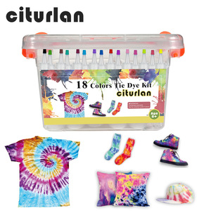 Tie-dye kit 18 colori tie-dye fai da te set senza acqua fredda per cucinare pigmenti coloranti per bambini all'ingrosso - Product Image 2