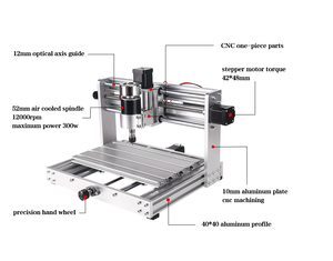 2 in 1 High Precision <strong>Cnc</strong> 3018 Max 3 Axis Mini <strong>Cnc</strong> Wood <strong>Router</strong> Laser Full Metal Frame Wood <strong>Router</strong> Kit - Product Image 5