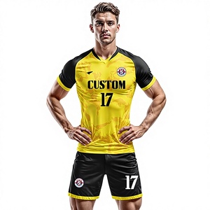 Completo da <span class=keywords><strong>Calcio</strong></span> Personalizzato con Stampa Digitale Professionale, <span class=keywords><strong>Tuta</strong></span> Estiva in Pile a Maniche Corte per Adulti, Logo Personalizzato per Allenamento di Gruppo - Product Image 1