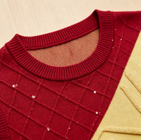 Robe pull mini en tricot sans manches pour femme, personnalisée, avec broderie lettre à la taille, vente en gros, OEM, printemps-été