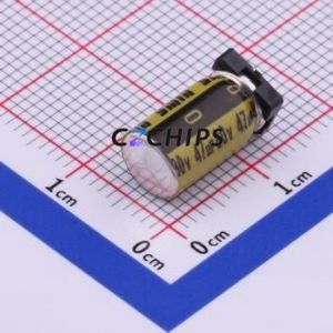 ตัวเก็บประจุ VKMC1201K470MV อลูมิเนียมอิเล็กโทรลีติค SMD D6.3xL12mm 47uF 20% 80V 420mA-100kHz - Product Image 1