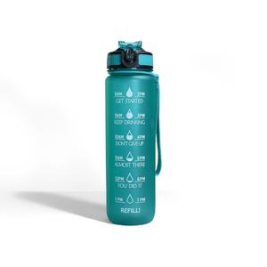 Bouteille d'eau <span class=keywords><strong>de</strong></span> 1000ml 32 Oz sans Bpa <span class=keywords><strong>de</strong></span> sports <span class=keywords><strong>de</strong></span> randonnée portable en plein air bon marché avec poignée et paille - Product Image 5