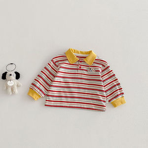 Camiseta Polo para Bebé, Primavera 2026, Diseño Moderno con Bloques de Color y Rayas, para Niños - Product Image 5