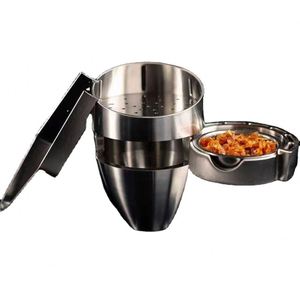 Cazoleta para Hookah de Acero Inoxidable con Bandejas de 2 Niveles para Carbón y Tabaco, Incluye Pinza para Carbón, Elegante y Moderna - Product Image 1