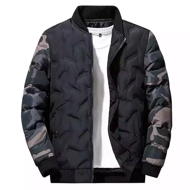 Men's coat winter down cotton coat camouflage coat large size baseball uniform student jacket wholesale