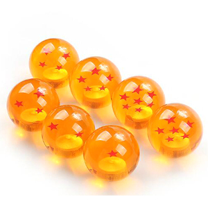 Pomo de Cambio Universal DBZ <span class=keywords><strong>Dragon</strong></span> Ball Gear, Pomo de Cambio Redondo Acrílico de 1-7 Estrellas con 3 Adaptadores para Automóvil Manual - Product Image 1